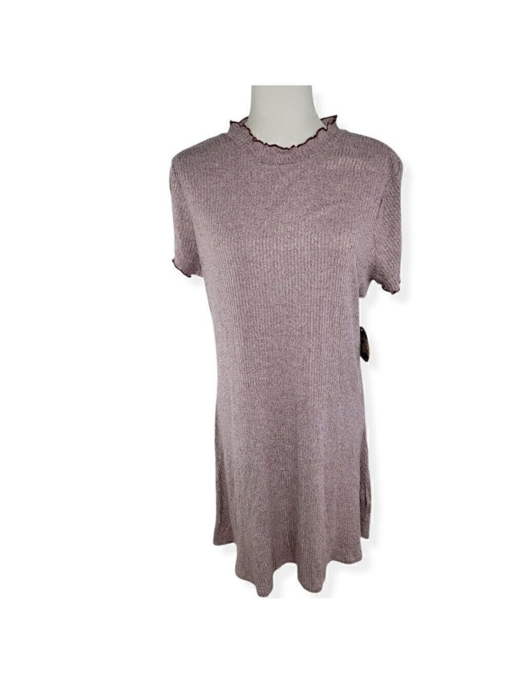 Bebop Rib Knit A Line Burgundy Dress Junior XL NWT